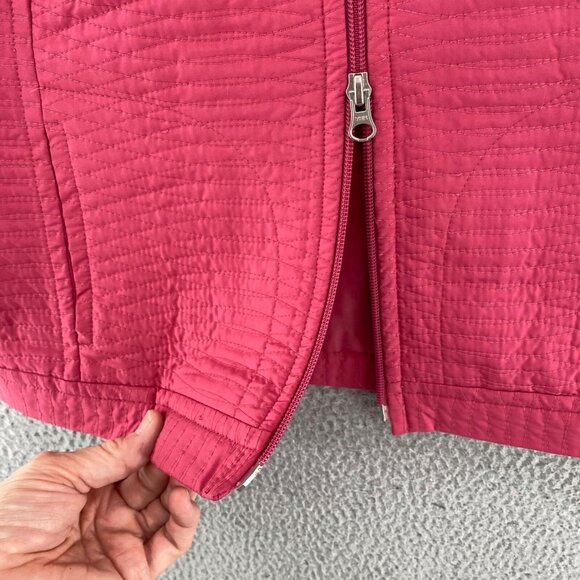 Talbots Jacket Womens Small Petite Pink Vest Quilted Sleeveless Full Zip Pocket - Picture 6 of 11